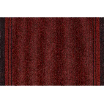 Rohožka Rohožka PODGUMOVANÁ MALAGA červená UNIVERZÁLNÍ RÁMEČEK PROUŽKY 66x330 cm