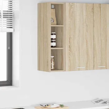 Policová skříň vidaXL Závěsná skříňka s úložištěm Riga Sonoma dub 20 x 29,5 x 80 cm