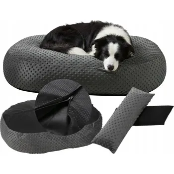 Pelíšek pro psa MĚKKÝ PELÍŠEK PRO PSY POTAH POLŠTÁŘ MINKY + 2 POLŠTÁŘE