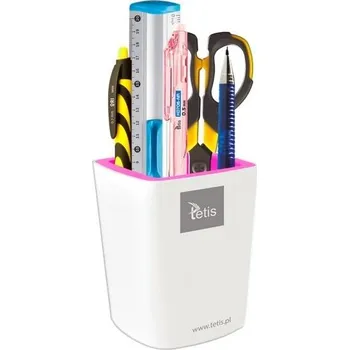Stojan na tužky a pera TETIS růžový