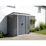 Zahradní kůlna grafitově šedá pozinkovaná ocel vodotěsný venkovní úložný prostor na zahradní nářadí vybavení Beliani