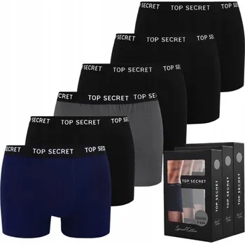 Boxerky TOP SECRET Pánské bavlněné boxerky Balení 6 Kusů Velikost M