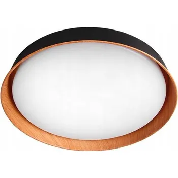 Stropní Svítidlo LED 3CCT 54W černý + dřevo dálkový ovladač