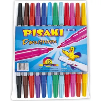 Školní FIXY KAMET oboustranné, 12 barev