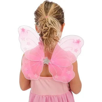 Karnevalový doplněk Carnival Toys Křídla motýlí růžová 27 × 33 cm