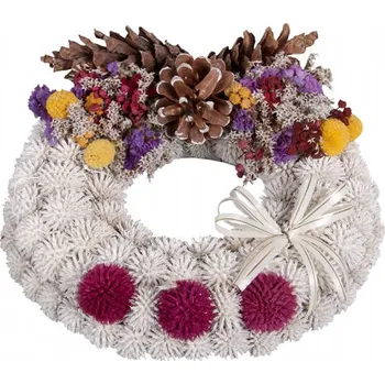 Smuteční dekorace Nohel Garden 47873_CR bodlákový věneček vzpomínáme 20 cm