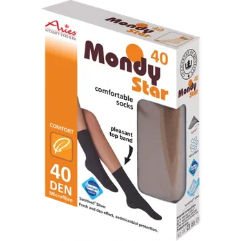 Dámské punčochy Ponožky Aries MondyStar 40 9999 černá velikost 25-27