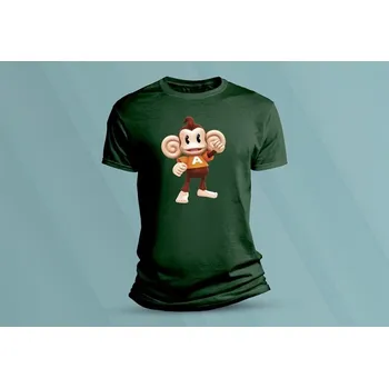 Chlapecké tričko Dětské bavlněné tričko Aiai. velikost 104 Lahvově zelená