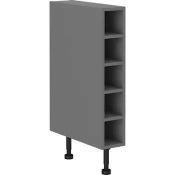 Kuchyňská skříňka Otevřená spodní skříňka PENKA - šířka 15 cm, antracit