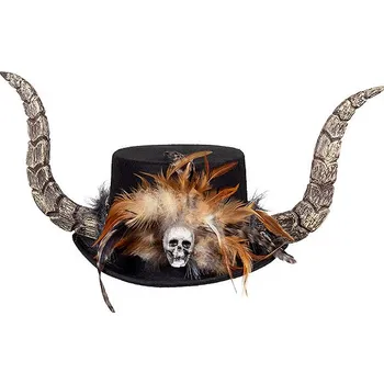 Karnevalový doplněk Boland Voodoo klobouk s rohy