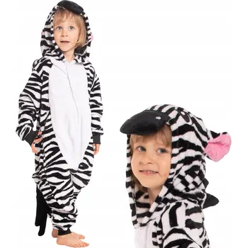 Chlapecké pyžamo Dětské pyžamo Kigurumi Onesie Kostým Zebra 105-115 cm