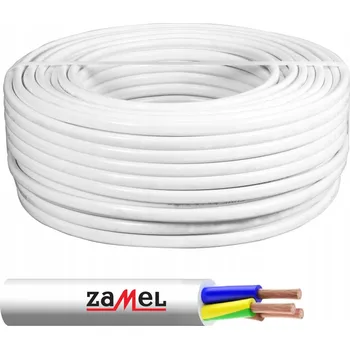 elektrický kabel Prodlužovací kabel OMY 3x0,5, ohebný lankový vodič H03VV-F 300V/300V, bílý, cena za metr