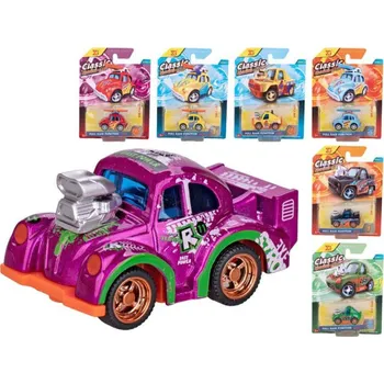 autodráha Auto sportovní kovové s grafikou 5cm zpětný chod 8 druhů