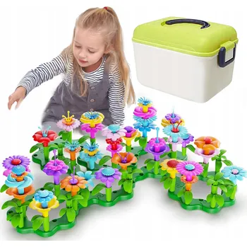 ostatní stavebnice Vzdělávací Kreativní Stavebnice Květiny Zahrada XXL SADA Pro Děti Jako Dárek