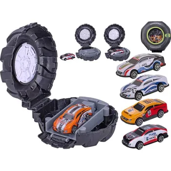 autodráha Auto sportovní kovové volný chod vystřelovací z pneumatiky 5 druhů