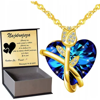 Náhrdelník Zlatý náhrdelník srdce Dárek pro ženu / maminku