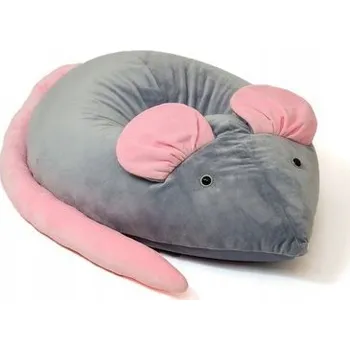 Taburet Taburet sedací vak MYSZ šedo-růžový L 110x80