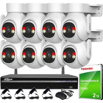 IP kamera WIFI 5MPx monitorovací sada DAHUA pro 8 kamer P5B-PV, otočné, Dual Light, HDD 2TB