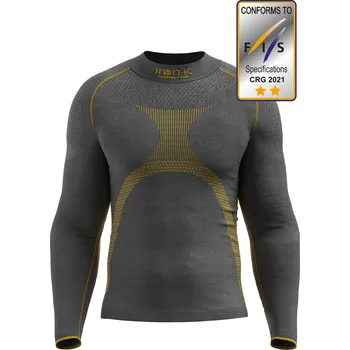Iron-ic FIS ** lyžařské termo triko s certifikací proti prořezu hranami lyží při pádu Barva: Grey, Velikost: L/XL