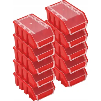 Úložný box 10x Skladový kontejner Box Ergobox 2+ Červený