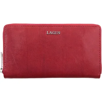 Peněženka Dámská kožená peněženka/penál Lagen Asha červená