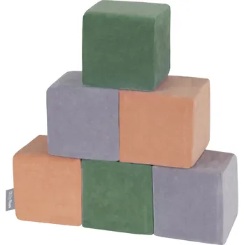 ostatní stavebnice Velké Měkké Stavebnice z veluru s pěnou PRO DĚTI Barevné 6 kusů