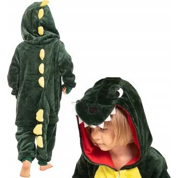 Chlapecké pyžamo Dětské pyžamo Kigurumi Onesie Kostým Dinosaurus Velikost 115-125 cm