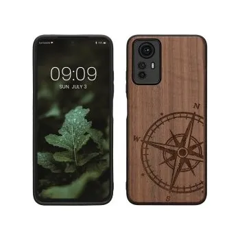 Pouzdro na mobilní telefon Dřevěné pouzdro pro Xiaomi Redmi Note 12S - hnědá