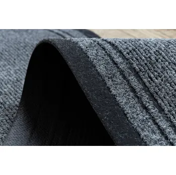 Rohožka PODGUMOVANÁ MALAGA šedá UNIVERZÁLNÍ RÁMEČEK PROUŽKY 100x140 cm