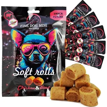 Pamlsek pro psa FINE DOG Exclusive Soft Roll svačinka pro psy kuře a hovězí 5x 10 g