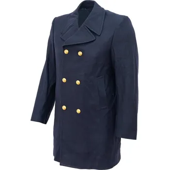 Pánský zimní kabát Kabát ITALSKÝ vlněný dvouřadé zapínání MODRÝ vel.56XL