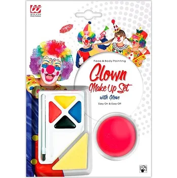 Make-up WIDMANN Sada make-up klaun s nosem 18 ml