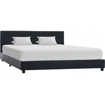 Postel Čalouněná dvoulůžková postel VidaXL 160x200 cm, černá