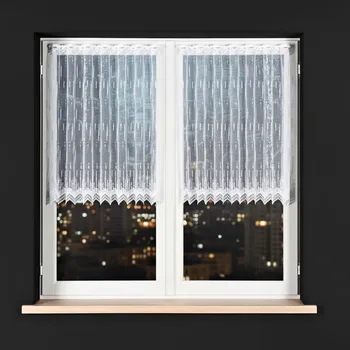 Záclona Dekorační metrážová vitrážová záclona ILJA bílá výška 90 cm MyBestHome Cena záclony je uvedena za běžný metr, kod: 000146