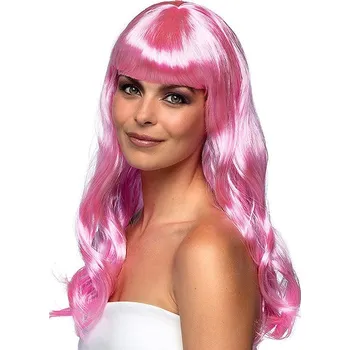 Karnevalová paruka Boland Paruka světle růžová dámská dlouhá