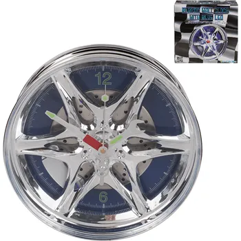 Žertovný předmět Nástěnné hodiny tvar aludisku 27 cm - modré LED podsvícení