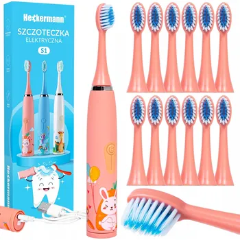 Elektrický zubní kartáček Dětský elektrický Kartáček Heckermann S1 se zajíčkem