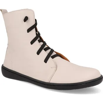 Dámská zimní obuv Barefoot dámské kotníkové boty KTR - Timoti silver grey béžové Velikost: 37