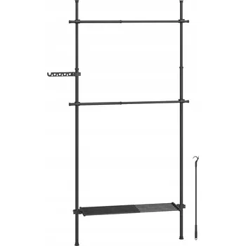 Šatní skříň Šatní skříň Songmics 123 x 310 x 33,5 cm černá