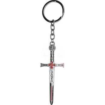 Multifunkční nůž Haller Klíčenka / Přívěsek: Meč s Templářským Křížem a Emailem