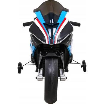 Dětské vozidlo Motorka BMW HP4 na akumulátor pro děti Modrá + Pomocná kolečka + Plynulý rozjezd