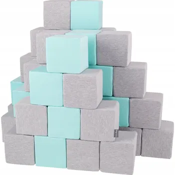 ostatní stavebnice Sada pěnových kostek KiddyMoon KM-KLKK3-48, 48 dílů