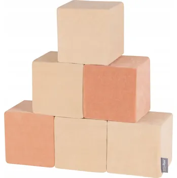 ostatní stavebnice MĚKKÉ velurové pěnové STAVEBNICE XXL Pro Děti Barevné 6 ks