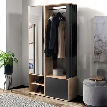 Šatní skříň Šatní skříň Mirjan Domiko 100 x 190 x 33 cm černá