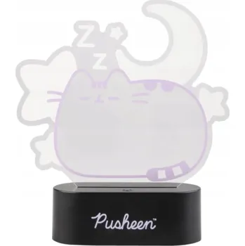 Lampička Noční lampa Pusheen, průhledná, integrovaný LED zdroj, 19,50 cm