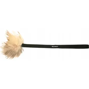 Hračka pro psa PŘETAHOVADLO PRO PSA OVCE Z OVČÍ VLNY S KOŽEŠINOU NELSON-X 5 CM KRÁTKÁ RUKOJEŤ 50 CM PL