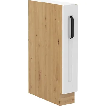 LUNA ab | dolní skříňka 15 D CARGO s výsuvnou drátěnou policí | 15 cm | artisan/bílá