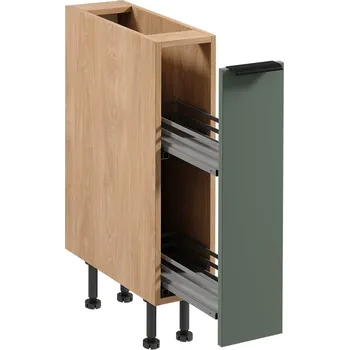 Koupelnový nábytek SORENTO pg | dolní skříňka D20C s CARGO košem | 20 cm | puccini/zelená