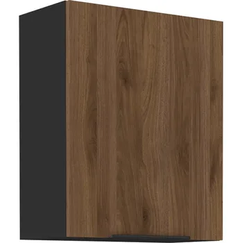 MONZA o | horní skříňka 60 G-72 1F s policemi | 60 cm | UNI dvířka | černá/ořech okapi