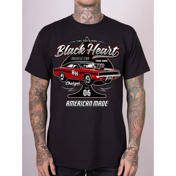 A Triko BLACK HEART CHARGER Barva: Černá, Velikost: 4XL